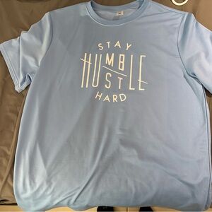 Stay Humble Hustle Hard Blue T-Shirt